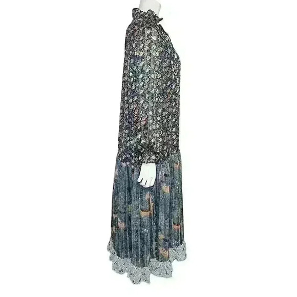 Code X Mode Floral Long Sleeve Chiffon Dress Size XS - Picture 9 of 14